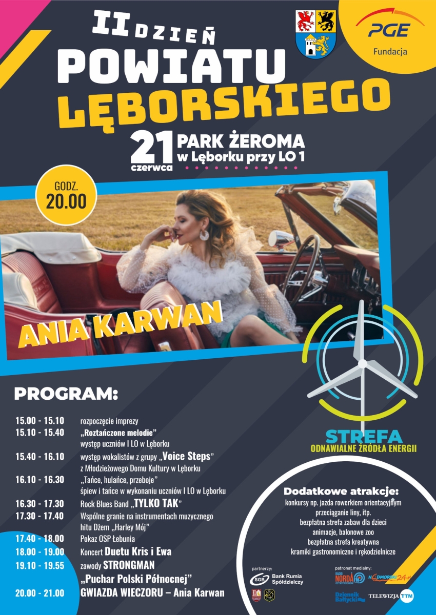 plakat wydarzenia: II Dzień Powiatu Lęborskiego w Parku Żeroma